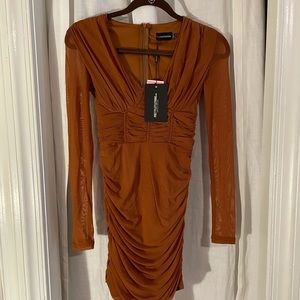 Pretty little thing burnt orange dress